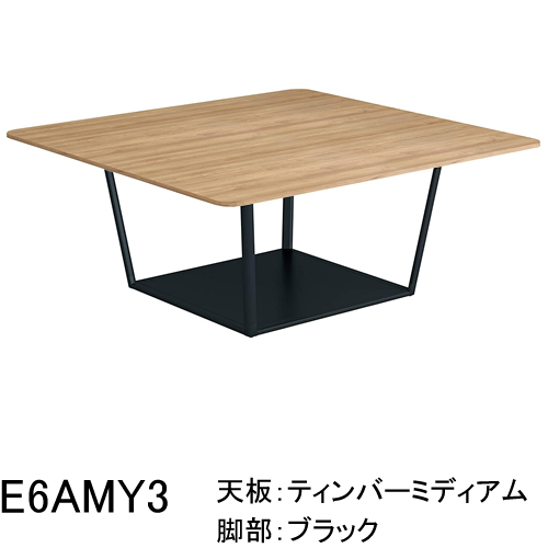 コクヨ　リージョン（Region）　, ボックス脚　正方形テーブル　, ミドルテーブル（H720mm）　ブラック塗装脚　, メラミン天板　 W1800mm×D1800mm　, LT-RG1818ME6A