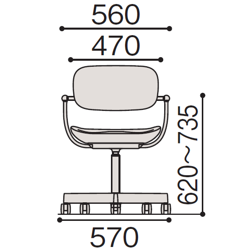 イトーキ バーテブラ03（vertebra03） ５本脚 キャスタータイプ 布地