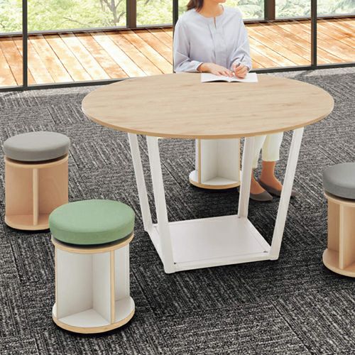 コクヨ リージョン（Region） ボックス脚 円形テーブル ミドルテーブル