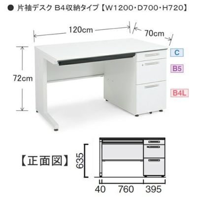 ブランド品専門の コクヨ iSデスクシステム（iS） 片袖デスク B4タイプ W1400 D700 パソコンデスク