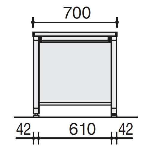 コクヨ　BS+デスクシステム（BS+）　, スタンダードテーブル　D700mmタイプ　, W700 D700 H700mm　, SD-BSN77LF11