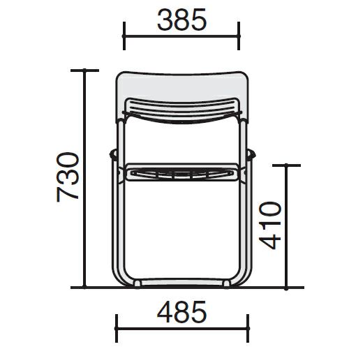 コクヨ 折りたたみイス（CF Series） CF-A45シリーズ アルミ脚 背・座
