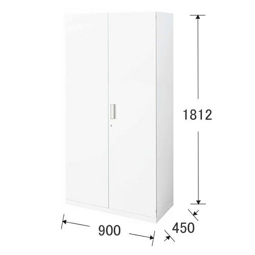 コクヨ インベント（INVENT）ストレージ　, 下置きタイプ（シングルベースセット）　, 5段・高さ1812mm　, 両開き扉　, W900  D450 H1812mm　, WM-S79SAWN-K